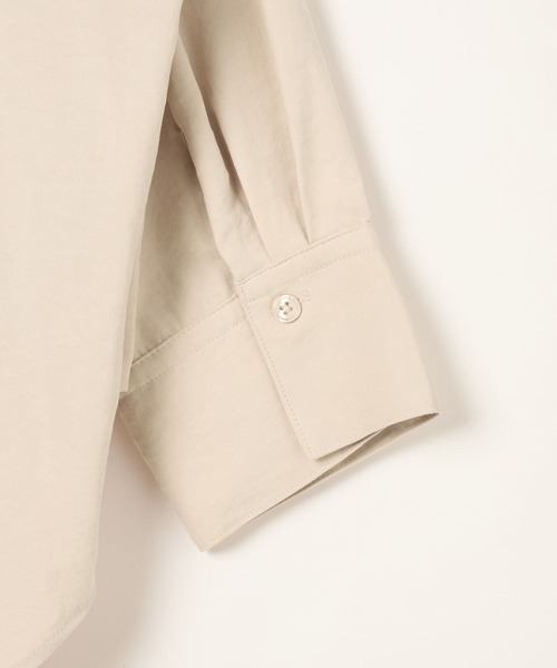 BAYFLOW（ベイフロー）の「ピーチシャツチュニック（シャツ/ブラウス・レディース・グレイッシュベージュ/ブルー/ベージュ・FREE）」の15枚目の写真