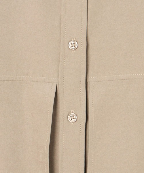 BAYFLOW（ベイフロー）の「ピーチシャツチュニック（シャツ/ブラウス・レディース・グレイッシュベージュ/ブルー/ベージュ・FREE）」の19枚目の写真