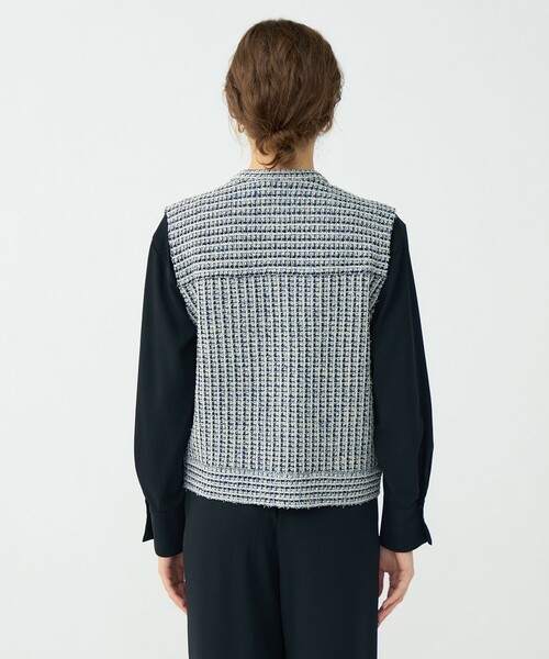 BALLSEY（ボールジィ）の「ミックスツイード ショートベスト（ベスト・レディース・ベージュ系その他/ブルー系その他・S）」の6枚目の写真