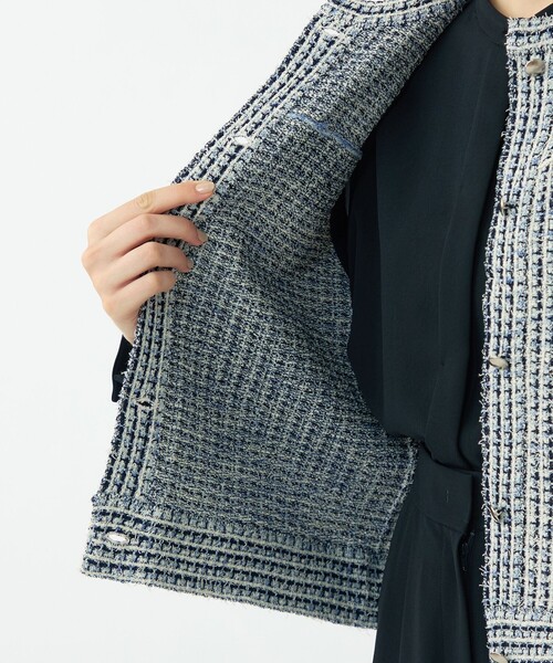 BALLSEY（ボールジィ）の「ミックスツイード ショートベスト（ベスト・レディース・ベージュ系その他/ブルー系その他・S）」の7枚目の写真