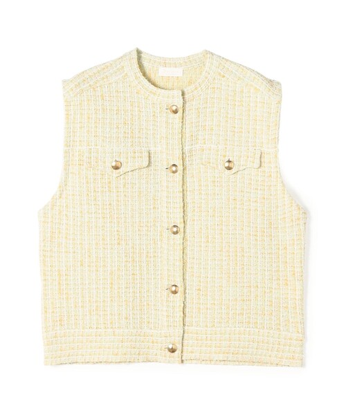 BALLSEY（ボールジィ）の「ミックスツイード ショートベスト（ベスト・レディース・ベージュ系その他/ブルー系その他・S）」の15枚目の写真