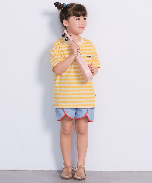 LSP WOW(エルエスピーワオ)の「【LSP WOW!】マイニチワッペンボーダーTee(Tシャツ/カットソー・キッズ・ピンク/ブラック/ブルー/グリーン/ターコイズブルー/オレンジ/ラベンダー/パープル/マスタード/レッド・140/130/120/110/100/90/80/150)」の22枚目の写真