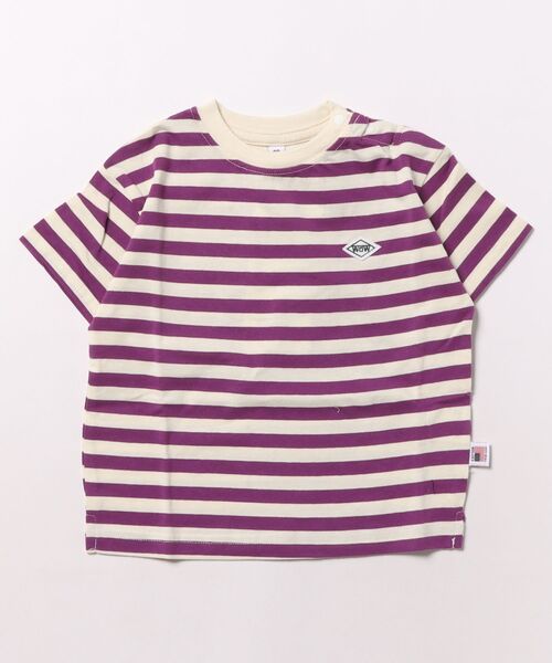 LSP WOW(エルエスピーワオ)の「【LSP WOW!】マイニチワッペンボーダーTee(Tシャツ/カットソー・キッズ・ピンク/ブラック/ブルー/グリーン/ターコイズブルー/オレンジ/ラベンダー/パープル/マスタード/レッド・140/130/120/110/100/90/80/150)」の16枚目の写真