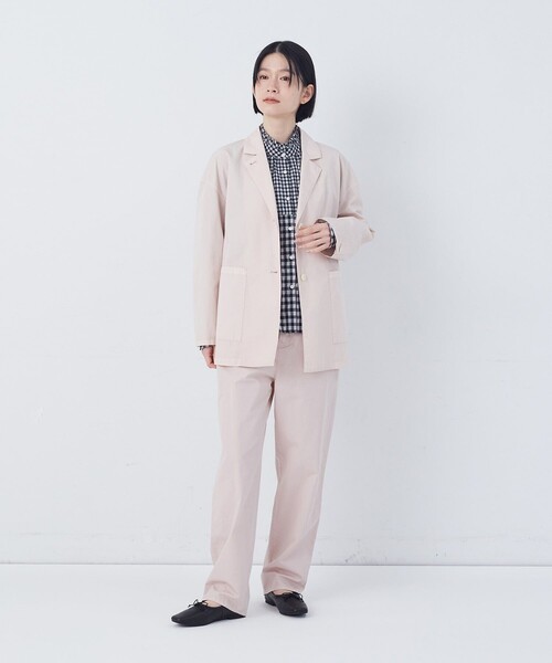conges payes ADIEU TRISTESSE(コンジェ ペイエ アデュートリステス)の「ナイロンウェザージャケット(テーラードジャケット・レディース・ベージュ/ピンク・38)」の18枚目の写真