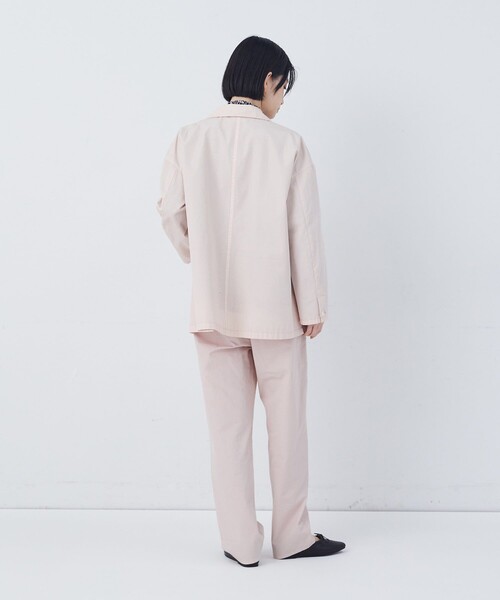 conges payes ADIEU TRISTESSE(コンジェ ペイエ アデュートリステス)の「ナイロンウェザージャケット(テーラードジャケット・レディース・ベージュ/ピンク・38)」の20枚目の写真