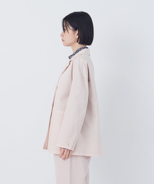 conges payes ADIEU TRISTESSE(コンジェ ペイエ アデュートリステス)の「ナイロンウェザージャケット(テーラードジャケット・レディース・ベージュ/ピンク・38)」の3枚目の写真