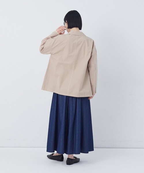 conges payes ADIEU TRISTESSE(コンジェ ペイエ アデュートリステス)の「ナイロンウェザージャケット(テーラードジャケット・レディース・ベージュ/ピンク・38)」の7枚目の写真