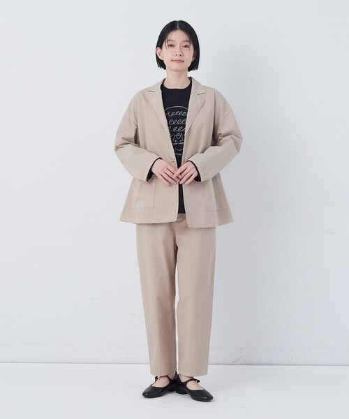 conges payes ADIEU TRISTESSE(コンジェ ペイエ アデュートリステス)の「ナイロンウェザージャケット(テーラードジャケット・レディース・ベージュ/ピンク・38)」の8枚目の写真