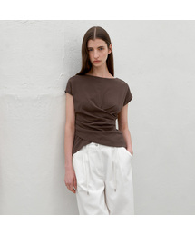 ATELIER NAIN（アトリエナイン）の「LOWER WAIST TUCK JERSEY TOP(T-7048)（Tシャツ/カットソー）」