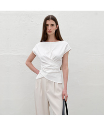 ATELIER NAIN（アトリエナイン）の「LOWER WAIST TUCK JERSEY TOP(T-7048)（Tシャツ/カットソー）」