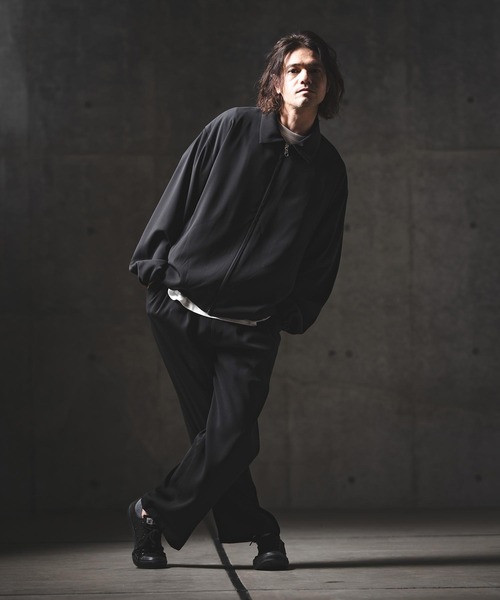 GLIMCLAP（グリムクラップ）の「mp14551-Relaxed Straight Trousers ワイドストレートパンツ(201-016-gls-cg)（その他パンツ・メンズ・ブラック/ベージュ/チャコール・L/M/S）」の9枚目の写真