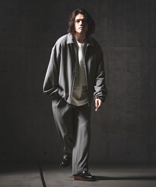 GLIMCLAP（グリムクラップ）の「mp14551-Relaxed Straight Trousers ワイドストレートパンツ(201-016-gls-cg)（その他パンツ・メンズ・ブラック/ベージュ/チャコール・L/M/S）」の17枚目の写真