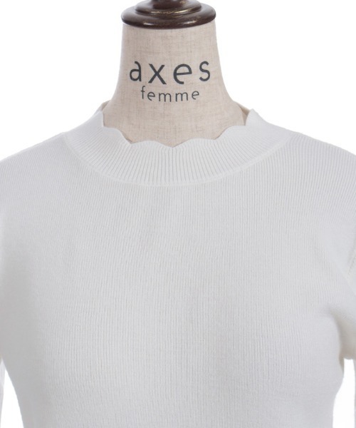 axes femme(アクシーズファム)の「ローズ刺繍フレア袖配色ニット(ニット/セーター・レディース・ホワイト/グリーン/ブラック・FREE)」の22枚目の写真