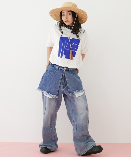 セール】【ZOZO限定／追加】LAYERED TUCK DENIM PANTS/レイヤード