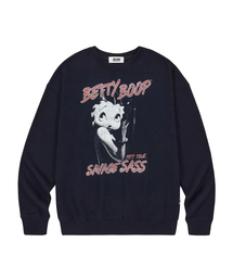 CNVS（ベティ ブープ）の「オルキン×ベティブームグラマースウェットシャツ_ネイビー（スウェット）」