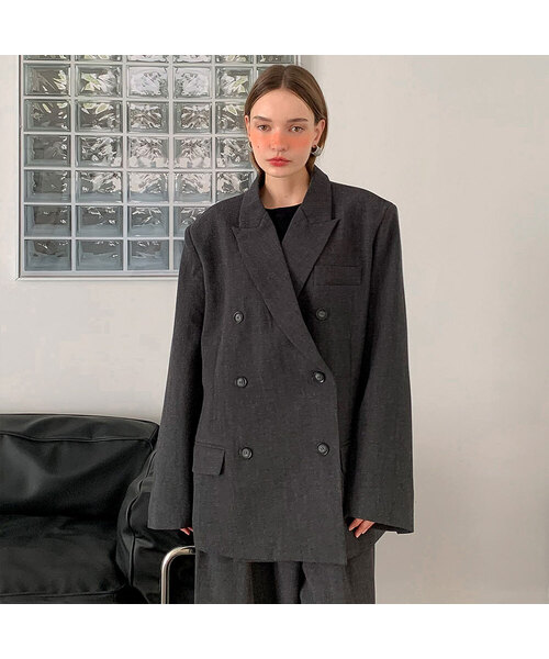 VASCARA(バスカラ)の「Classic Over Half Double Jacket (2colors)(テーラードジャケット・レディース・キャメル/チャコール・FREE)」の1枚目の写真