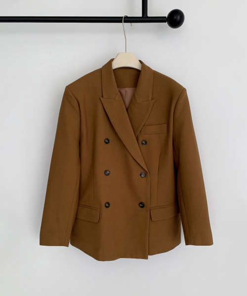 VASCARA(バスカラ)の「Classic Over Half Double Jacket (2colors)(テーラードジャケット・レディース・キャメル/チャコール・FREE)」の5枚目の写真