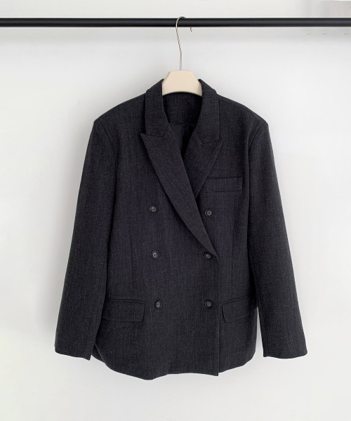 VASCARA(バスカラ)の「Classic Over Half Double Jacket (2colors)(テーラードジャケット・レディース・キャメル/チャコール・FREE)」の6枚目の写真