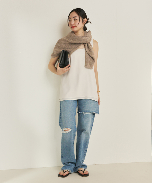 plage(プラージュ)の「レイヤーノースリブラウス(タンクトップ・レディース・ブラック/ホワイト・FREE)」の3枚目の写真