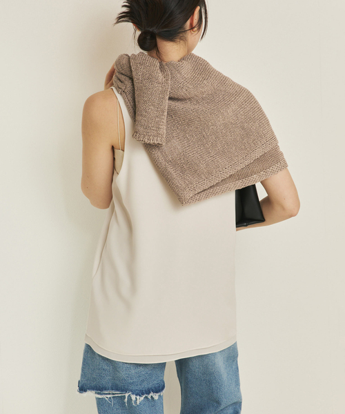 plage(プラージュ)の「レイヤーノースリブラウス(タンクトップ・レディース・ブラック/ホワイト・FREE)」の10枚目の写真