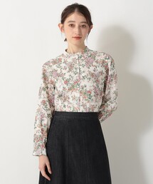 【オンラインストア限定】バンドブラウス/リバティプリント