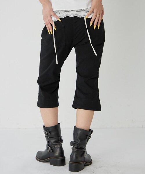 WHO'S WHO gallery（フーズフーギャラリー）の「ストレッチスタッズカプリパンツ（その他パンツ・レディース・ブラウン/ブラック/チャコールグレー・FREE）」の7枚目の写真