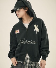 MSG（エムエスジー）の「ポニー刺繍 グラフィックジップパーカー（パーカー）」