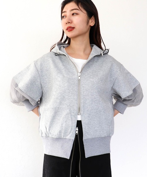 Cepica（セピカ）の「MARECHAL TERRE / マルシャルテル】コンビネーションフーディー（パーカー・レディース・ネイビー/グレー・FREE）」の3枚目の写真