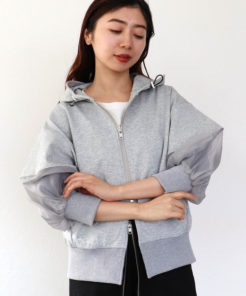 Cepica（セピカ）の「MARECHAL TERRE / マルシャルテル】コンビネーションフーディー（パーカー・レディース・ネイビー/グレー・FREE）」の4枚目の写真