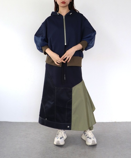Cepica（セピカ）の「MARECHAL TERRE / マルシャルテル】コンビネーションフーディー（パーカー・レディース・ネイビー/グレー・FREE）」の12枚目の写真