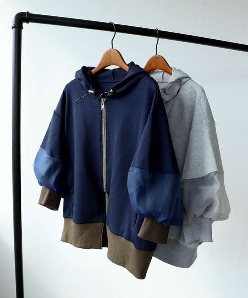 Cepica（セピカ）の「MARECHAL TERRE / マルシャルテル】コンビネーションフーディー（パーカー・レディース・ネイビー/グレー・FREE）」の13枚目の写真