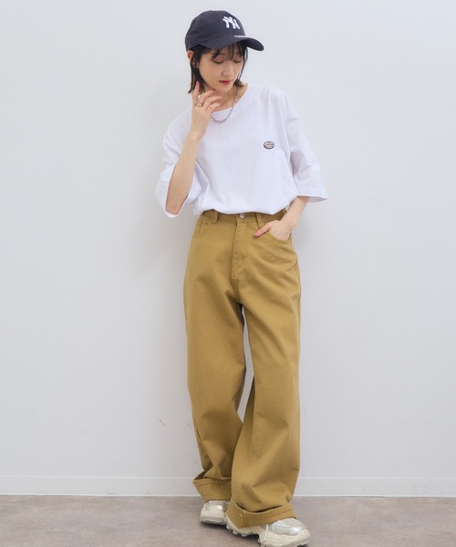 Dickies（ディッキーズ）の「【GENUINE DICKIES/ジェニュインディッキーズ】ワンポイント ミニ 刺繍 ワッペン クルーネック 半袖 Tシャツ（Tシャツ/カットソー・メンズ・ダークグリーン/ホワイト/ブラウン/ブラック・M/L/XL）」の11枚目の写真