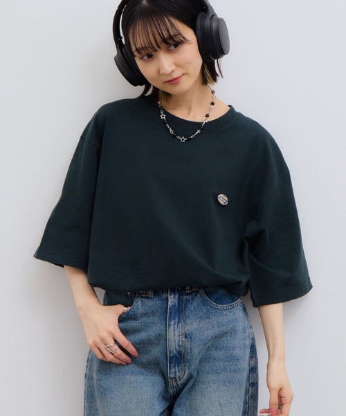 Dickies（ディッキーズ）の「【GENUINE DICKIES/ジェニュインディッキーズ】ワンポイント ミニ 刺繍 ワッペン クルーネック 半袖 Tシャツ（Tシャツ/カットソー・メンズ・ダークグリーン/ホワイト/ブラウン/ブラック・M/L/XL）」の22枚目の写真