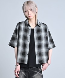 ADRER（アドラー）の「Cropped Regular Collar Short Sleeve Shirt / クロップド レギュラーカラー ショートスリーブシャツ（シャツ/ブラウス）」