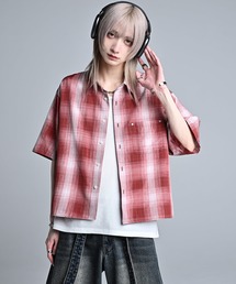 ADRER（アドラー）の「Cropped Regular Collar Short Sleeve Shirt / クロップド レギュラーカラー ショートスリーブシャツ（シャツ/ブラウス）」