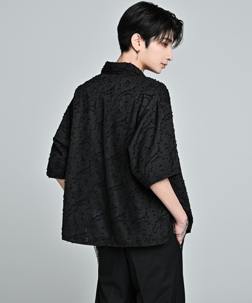 Cropped Regular Collar Short Sleeve Shirt / クロップド レギュラー