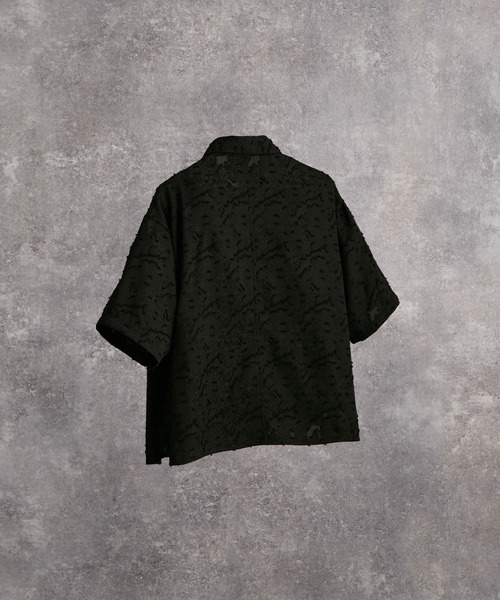 Cropped Regular Collar Short Sleeve Shirt / クロップド レギュラー