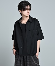 ADRER（アドラー）の「Cropped Regular Collar Short Sleeve Shirt / クロップド レギュラーカラー ショートスリーブシャツ（シャツ/ブラウス）」