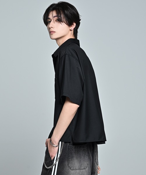 ADRER(アドラー)の「Cropped Regular Collar Short Sleeve Shirt / クロップド レギュラーカラー ショートスリーブシャツ(シャツ/ブラウス・メンズ・ホワイト/ライトブルー/ブラック・XS/S/M/L)」の18枚目の写真
