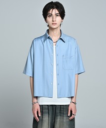 ADRER（アドラー）の「Cropped Regular Collar Short Sleeve Shirt / クロップド レギュラーカラー ショートスリーブシャツ（シャツ/ブラウス）」
