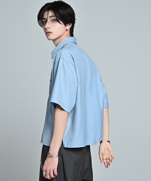 ADRER(アドラー)の「Cropped Regular Collar Short Sleeve Shirt / クロップド レギュラーカラー ショートスリーブシャツ(シャツ/ブラウス・メンズ・ホワイト/ライトブルー/ブラック・XS/S/M/L)」の21枚目の写真