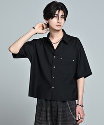 ADRER（アドラー）の「Cropped Regular Collar Short Sleeve Shirt / クロップド レギュラーカラー ショートスリーブシャツ（シャツ/ブラウス）」