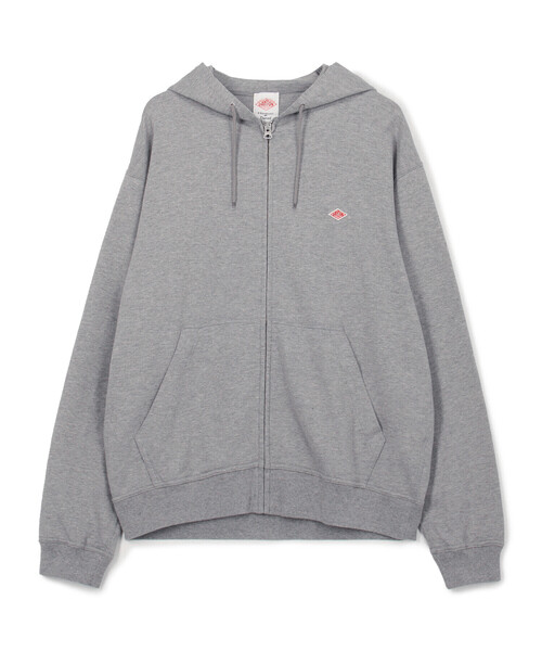 トップス DANTON / COTTON TERRY ZIP HOODIE Danton - Cotton Terry Zip Hoodie in Charcoal – gravitypope