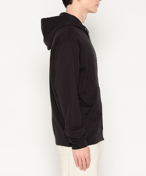 トップス DANTON / COTTON TERRY ZIP HOODIE Danton - Cotton Terry Zip Hoodie in Charcoal – gravitypope