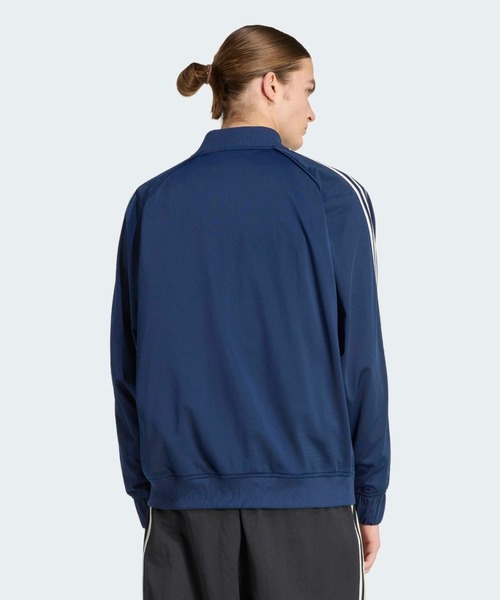 adidas(アディダス)の「adidas/アディダス BRIT SST ルーズフィット スリーストライプス トレフォイルロゴ トラックジャケット 2026年 夏 夏服(ジャージ・メンズ・ブラウン/ブルー・S/M/L/XL)」の10枚目の写真