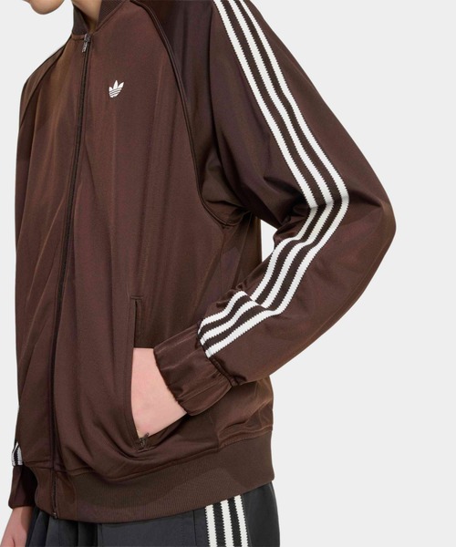 adidas(アディダス)の「adidas/アディダス BRIT SST ルーズフィット スリーストライプス トレフォイルロゴ トラックジャケット 2026年 夏 夏服(ジャージ・メンズ・ブラウン/ブルー・S/M/L/XL)」の7枚目の写真