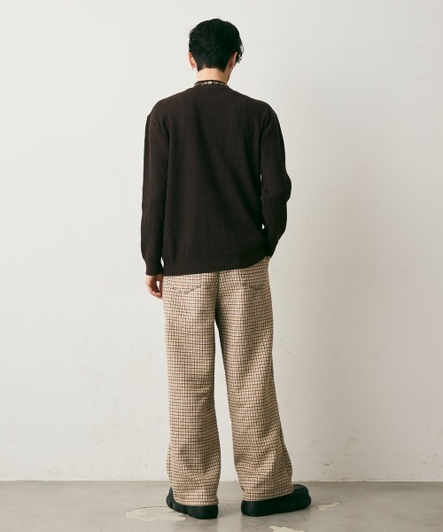 Shoowtime(ショウタイム)の「Wool-Liike Check Wide Pants / ウールライクチェックワイドパンツ(その他パンツ・メンズ・ベージュ/ブラウン・X-LARGE/LARGE/MEDIUM)」の4枚目の写真
