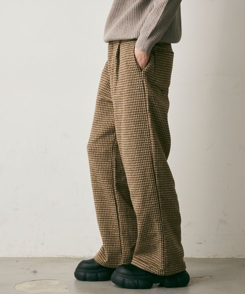 Shoowtime(ショウタイム)の「Wool-Liike Check Wide Pants / ウールライクチェックワイドパンツ(その他パンツ・メンズ・ベージュ/ブラウン・X-LARGE/LARGE/MEDIUM)」の11枚目の写真