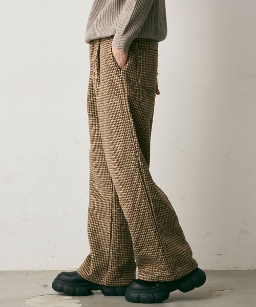 Shoowtime(ショウタイム)の「Wool-Liike Check Wide Pants / ウールライクチェックワイドパンツ(その他パンツ・メンズ・ベージュ/ブラウン・X-LARGE/LARGE/MEDIUM)」の12枚目の写真