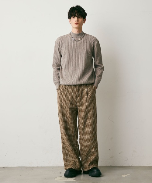 Shoowtime(ショウタイム)の「Wool-Liike Check Wide Pants / ウールライクチェックワイドパンツ(その他パンツ・メンズ・ベージュ/ブラウン・X-LARGE/LARGE/MEDIUM)」の15枚目の写真